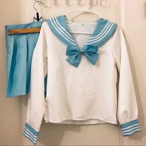 Cosplay Anime School Uniform Seifuku long sleeve💙